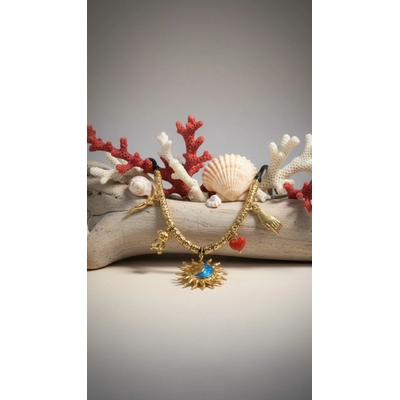 Collier femme avec Coeur en corail véritable