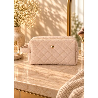 Pochette Trousse coeur femme blanche