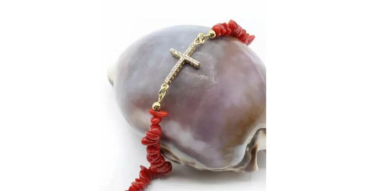 Bracelet Vintage Années 70 - Quartz Fumé, Pépites De Corail Rouge, Métal Doré & Bronze - 19 Cm