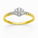 Bague Femme en or jaune 375 et oxydes