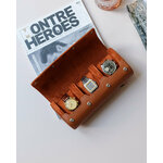 Boîte à montre de voyage 3 emplacements homme luxe marron