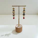 boucles doreilles corse en corail rouge pas cher