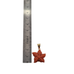Pendentif corail étoile de mer or 18 carats