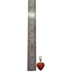 Pendentif coeur corail rouge et or 18 carats