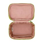 Trousse de toilette/maquillage – Velours éco matelassé – Rose orix doux