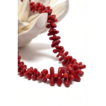 Collier argent 925 fin corail
