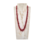 Collier argent 925 fin corail rouge pour femmes