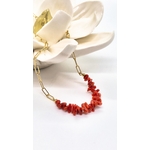 Bijoux collier en corail rouge corse véritable