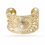 Bracelet femme en acier inoxydable et oxydes couleur or