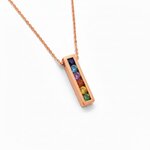 collier or femme et Pierres saphir de couleur 0.527