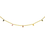 Collier femme or jaune et saphir