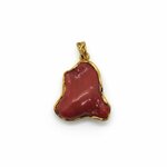 Pendentif en argent 925 doré or fin et corail rouge de corse pas cher