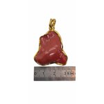 Pendentif en argent 925 doré or fin et corail rouge de corse ajaccio