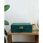 boîte à bijoux velours luxe femme verte pas cher