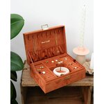 boîte à bijoux velours chic femme marron