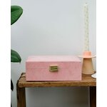 boîte à bijoux femme velours élégante rose prix doux