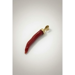 Pendentif corne d'abondance corail et Or 750