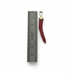 Pendentif corne dabondance corail rouge corse et Or 750