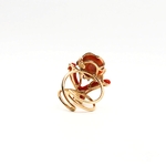 bague réglable corail
