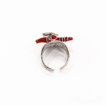 bague reglable corail