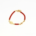 bracelet femme en corail avec symbole