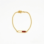 bracelet 3 boules corail