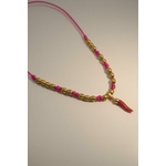 Collier enfant en corail rouge avec corne