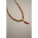 Collier pour enfant doré avec corail rouge corse prix doux