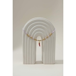 Collier enfant porte-bonheur corail rouge corse doré