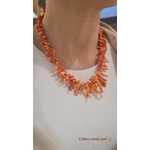 Collier femme corail rose corse