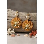 boucles d’oreilles fantaisie femme crème