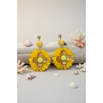boucles d’oreilles fantaisie tendance jaune