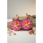 boucles d’oreilles fantaisie originales rose