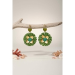 boucles d’oreilles fantaisie petit prix verte