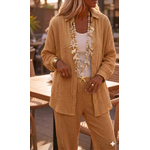 Sautoir femme tendance 2026 blanc et beige