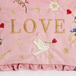 Pochette femme brodée en velours rose scatter love prix doux