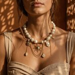 Collier bohème soleil et perles