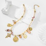 Collier talisman corse solaire et breloques mer