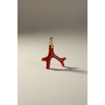 Véritable pendentif Corail Rouge de Corse et Or