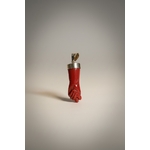 Pendentif corail rouge véritable et or 18k