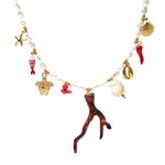Collier femme perlers et breloques