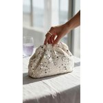 Pochette en sequin blanche
