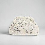 Pochette femme en sequin blanche et argentée