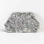 Magnifique pochette femme en sequin argentée