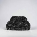 Pochette en sequin noire paillettes femme prix doux