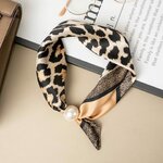 Foulard  aimanté élégant doux chic leopard