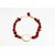 Bracelet corail cupolino Oeil de Sainte Lucie en vermeil