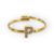 Bague initiale P - acier inoxydable doré