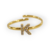 Bague initiale K - acier inoxydable doré