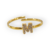 Bague initiale M - acier inoxydable doré
